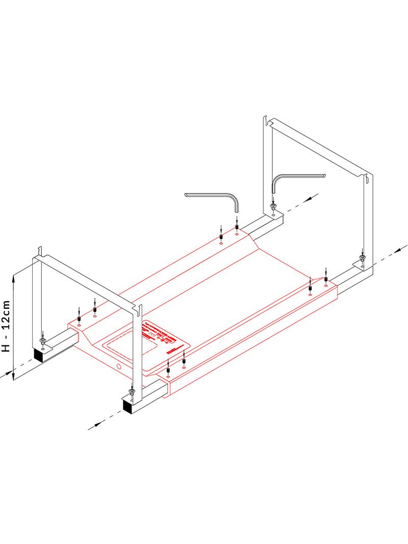 Skylight Hyperbar - nastavitelný držák na okraj akvária - Obrázek 1